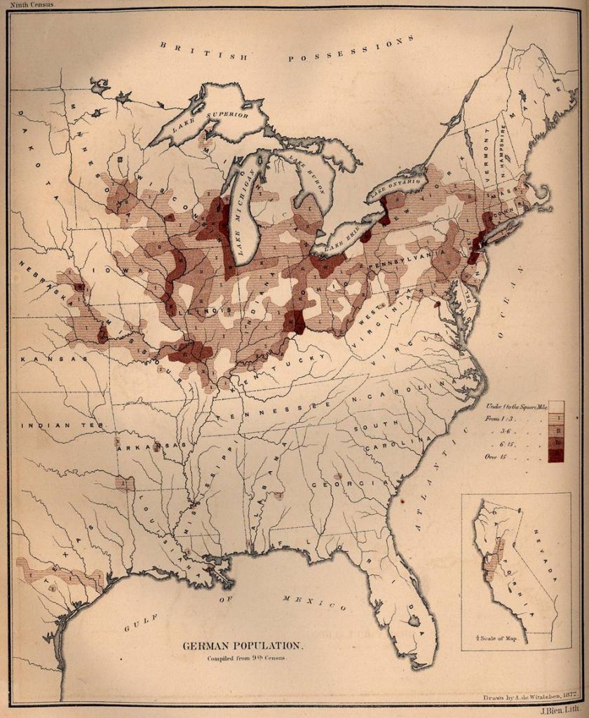 German Population in the United States, Ninth Census 1872
